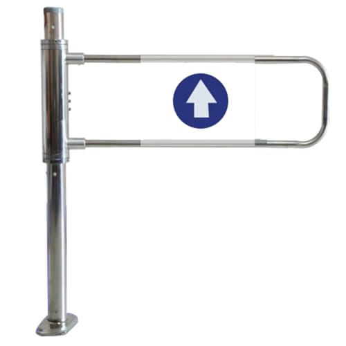 GOCHUSX Supermarket Entrance Safety Gate, Entrance Porch Safety Gate, Warehouse Automatic Closing, Unidirectional Fence Door for Shopping Malls Playground(Silver-A,90x100cm)