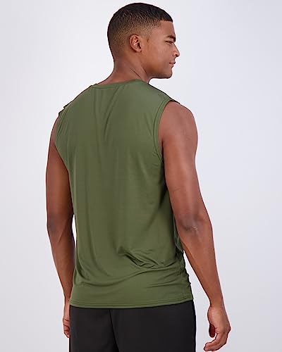 Real Essentials Men'S Dry Fit Jersey Sleeveless Tank Top Muscle Yoga Active Men Basketball Beach Gym Workout Running Fitness Athletic Gym Bodybuilding Undershirt Tee T-Shirt thumb #2