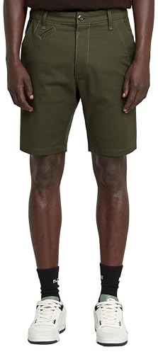 G-STAR Para Hombre Shorts Bronson 3.0 Slim Chino, Multicolor (Shadow Olive/Asfalt HB D26337-D919-H048), 34
