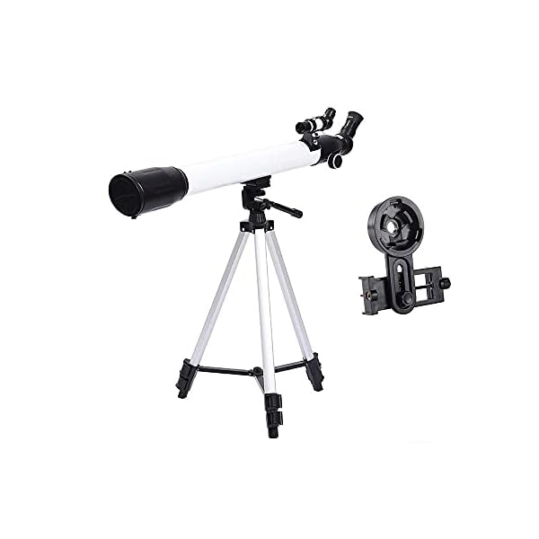 JYCCH Teleskop für Erwachsene, Anfänger, Kinder, 60 mm Öffnung, 700 mm Az, astronomisches kompaktes Refraktor-Teleskop…
