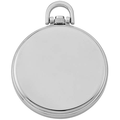 Gotham Men's Stainless Steel Analog Quartz Date Railroad Style Pocket Watch # GWC14107S - Image 5