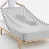 クモリ(Kumori) 防水 ボックスシーツ シングル ニット生地 肌触り柔らかい 側面完全防水 マットレスプロテクター 介護用 おねしょシーツ 大人用 洗える 速乾 抗菌 防ダニ 防水シーツ シングル・100X200cm ライトグレー