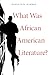 What Was African American Literature? (The W. E. B. Du Bois Lectures)