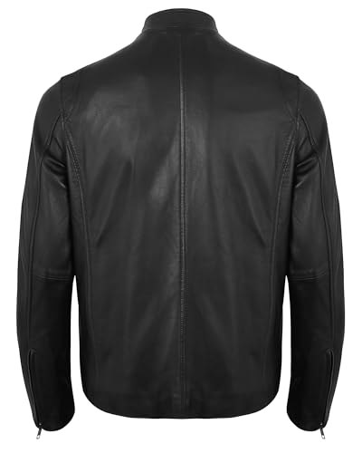 Mens Leather Jacket - Real Lambskin Quilted Motorcycle Style Leather Jackets For Men4
