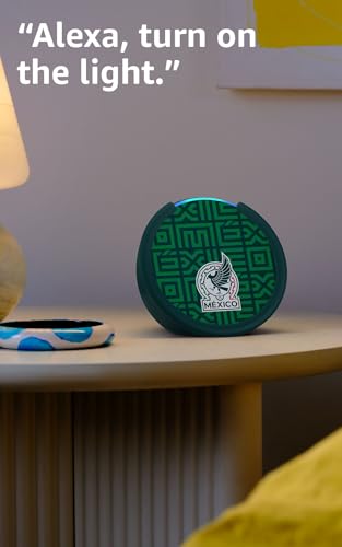 Image of Amazon Echo Pop (newest model) | Officially Licensed Mexico National Soccer Team Limited-Edition (Green)
