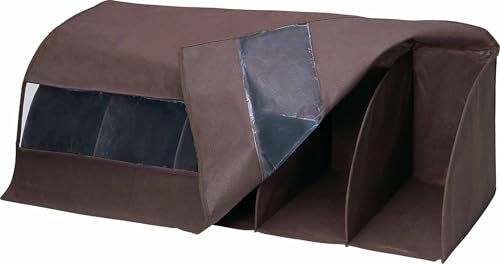 コジット　棚上を活用　バッグ収納　型崩れしにくい　通気性が良い　不織布使用　カバー付き　透明窓で中に入っているバッグが一目瞭然　棚上仕分けバッグ収納 - コジット - 商品画像