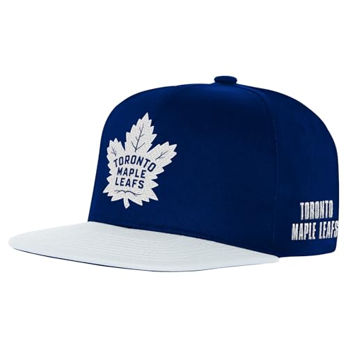 NHL Kids Youth 8-20 Official 2-Tone Snapback Hat Cap One Size (US Alpha One Size Toronto Maple Leafs)