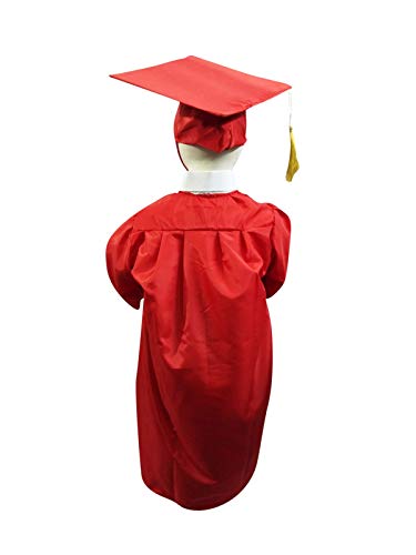 Image of BookMyCostume Red Graduate Convocation Graduation Day Gown Kids & Adults Fancy Dress Costume 7-8 years