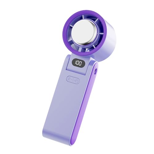 Ventilador eléctrico portátil – Ventilador de viaje compacto y silencioso, refrigerador de aire con pantalla LED silenciosa, 100 velocidades ajustables 180° plegable batería 3600mAh para exterior