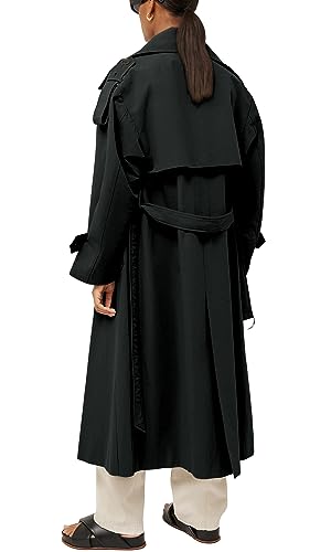 Farktop Oversized Black Trench Coat: Your Go-To for Effortless Elegance and Warmth - Image 3