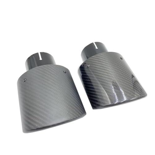Embout d'échappement ovale en fibre de carbone brillant de 105 mm pour voiture