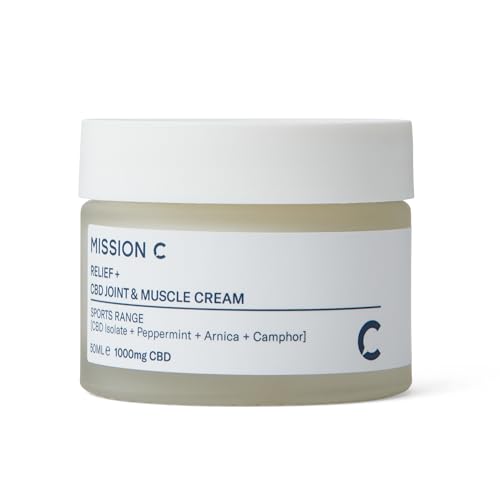 Mission C CBD Cream - for Joint Relief - High Strength, Fast Acting - Infused with Peppermint, Arnica, and Camphor - for Joints and Muscles