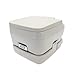 Camco 2.6-Gallon Portable Toilet - Features Detachable Holding Tank w/Sealing Slide Valve & Bellow-Type Flush - Easy Transport w/Compact Lightweight Design & Carry Handle - Gray (41531)