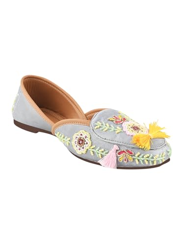 Image of SilverArrow Traditional Style, Modern Comfort Jutti Comfortable Flat Fancy Bellies for Womens and Girls