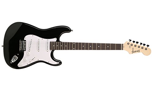 Image of JUAREZ JRZ-ST01-BKW 6-String Linden Wood Electric Guitar, Right Handed, Black, With Case /Bag And Picks