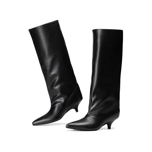 vivianly Wide Calf Fold Over Boots