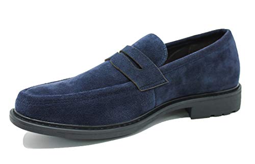 Mocasines De Ante Oxford Zapatos Elegantes Casual Para Hombre, azul oscuro, 42 EU
