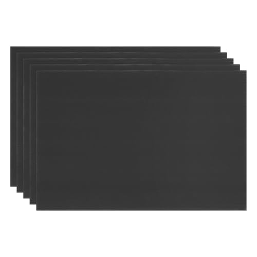Image of M METERXITY 5-Pack Corrugated Plastic Sheets, 12 Inch x 18 Inch Waterproof Blank Corrugated Poster Board Yard Signs for Garage Sale /Office /Classroom /Party /Lawn Sign Road [3mm Thick, Black]