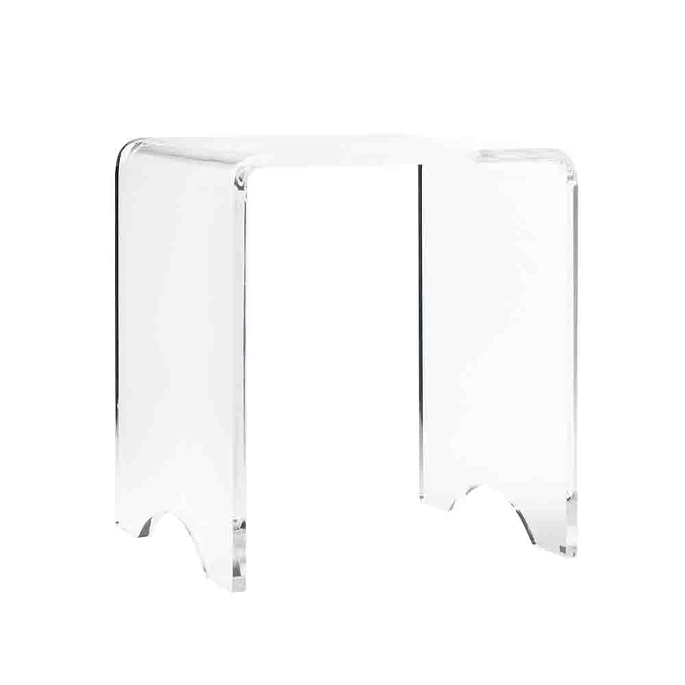 VESTA Othello niedriger Hocker – transparent – Höhe 36,5 cm – Acrylkristall – Made in Italy
