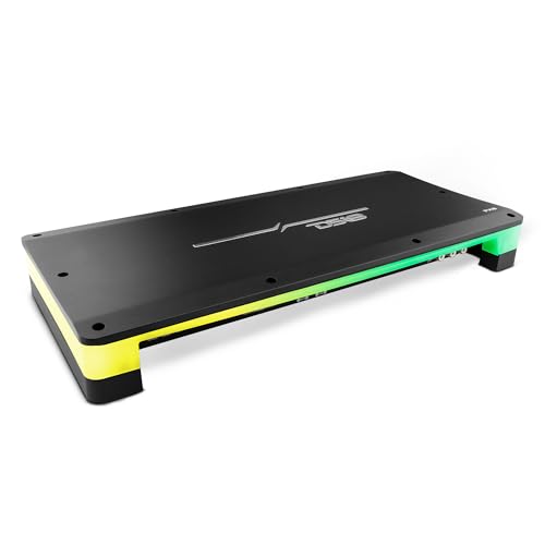 DS18 FX6 6-Channel Amplifier with Acrylic Cover and Flush Mount with RGB Dream LED Lights for Custom Installation - Class D 6 X 180 Watts @ 4 Ohm 4500W Peak Power - Versatile Installation Options