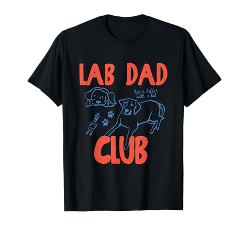 Retro Lab Dad Club Father's Day Labrador Retriever Dog Dad T-Shirt