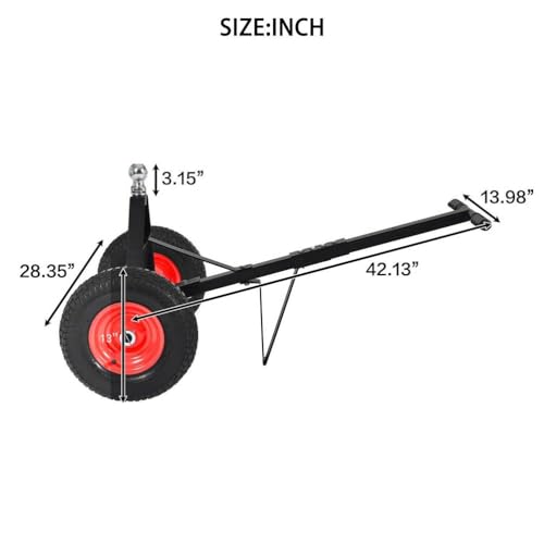 image for SRECELL Trailer Dolly with 2 Inch Ball, 700 lb Capacity, Manual Tow Tr