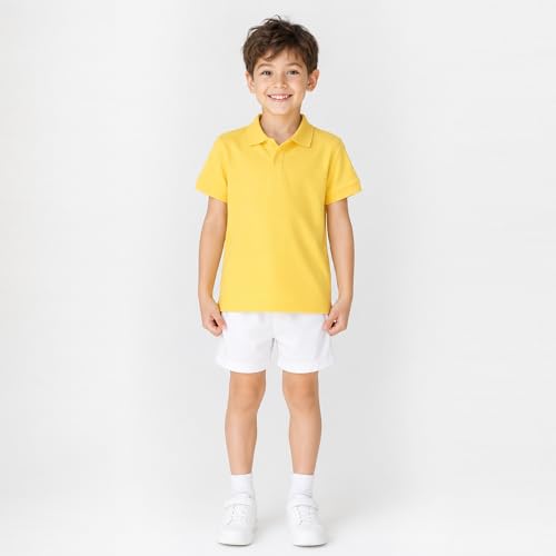 Image of Mud Kingdom Boys Polo Shirt Short Sleeve School Uniform Pique Polo Summer