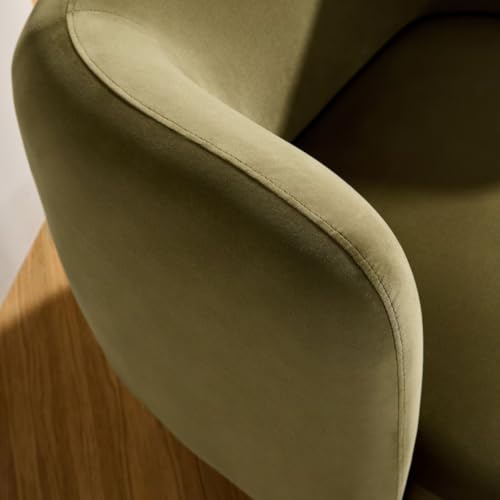 Image of Kingsman Furnitures Nova Swivel Accent Arm Chair for Home | Bedroom, Living, Dining & Drawing Room | Ultra Soft and Comfortable (Fern Green Velvet)