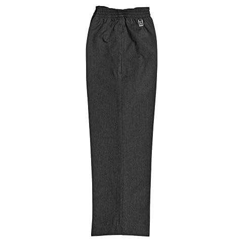 Boys School Uniform Full Elastic Waist Easy Pull Up Trouser 2 to 16 Years Grey Cover