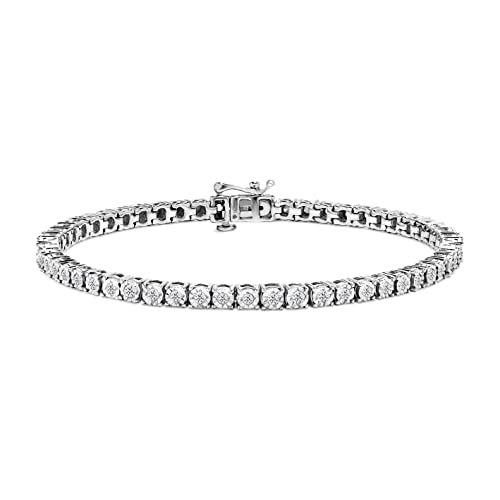 Miracle-Set Diamond Tennis Bracelet