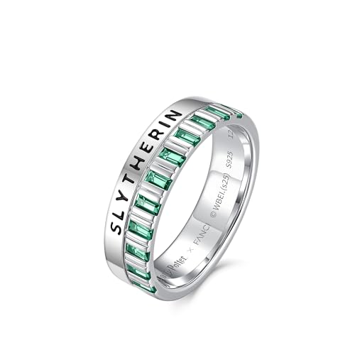 FANCIME x Harry Potter Kollaboration - Slytherin House Ring Sterling Silber Schmuckgeschenke für Damen Mädchen Sie