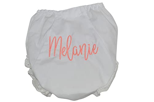 Personalized Baby Bloomers, Baby Diaper Cover with embroidered name, Melanie Script Font Bloomers