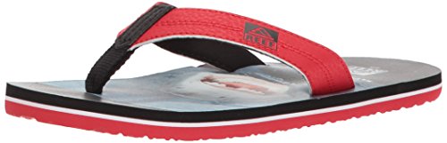 REEF Boy's GROM PHOTOS Sandal, shark smile, 11-12 Medium US Little Kid
