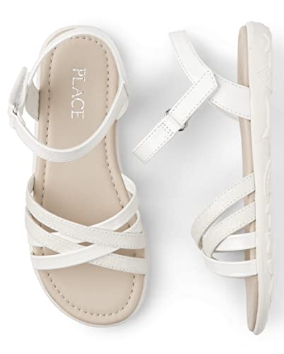 Image of The Children's Place Girls' Adjustable Ankle Strap Flat Sandals