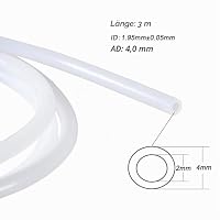 QitinDasen 3 Meter 3D Drucker PTFE Teflonschlauch, mit 6 Stück PC4-M6 Pneumatik Verbinder und 6 Stück PC4-M10 Pneumatik Verbinder – Ansicht 2