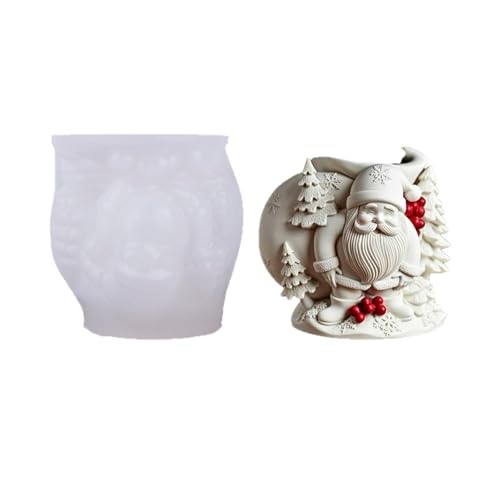 Maceta de Navidad de silicona flexible para moldear colofonia, manualidades y cubierta de plantas, elastómero de Navidad