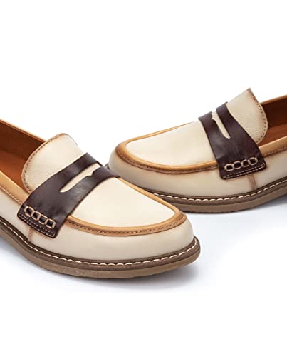Image of PIKOLINOS Aldaya W8J-3541 Women's Loafers - Premium Calfskin Leather Slip-On - Lightweight Comfort, Removable Insole, Medium & Wide Width Ergonomic Everyday Support