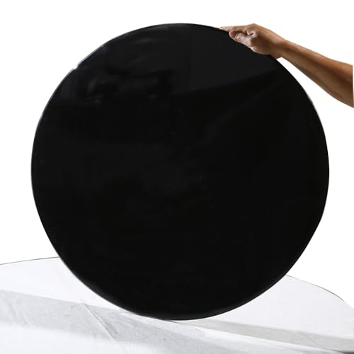 LARAKVEAKV �u���b�N�K���X�e�[�u���g�b�v 40.6 cm-101.6 cm �����K���X�e�[�u���g�b�v ���E���h�K���X�e�[�u���g�b�v�A�|���b�V���G�b�W���t���ȒP�A���������i�T�[�r���O�v���[�g(50cm/19.6�C���`)