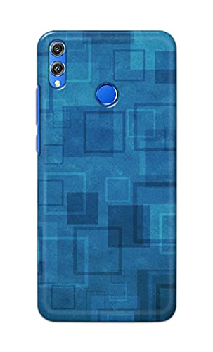 Image of Printed Hard Back Cover Case for Honor 8C Back Cover (Plain Azure Blue) -1302