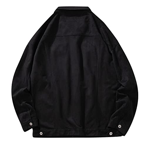 Jackets For Mens Lapel Long Sleeve Multi-Pocket Button Closure Solid Color Button Cuffs Outerwear Autumn And Winter Coats4