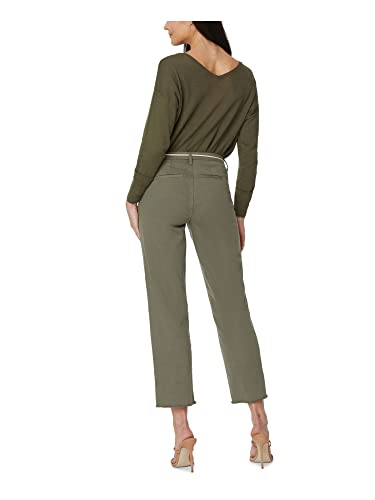 NYDJ Relaxed Stretch Twill Trousers w/Fray Hem & Belt2