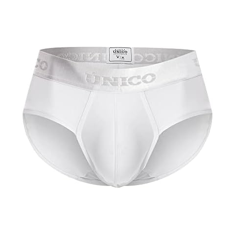 MUNDO ÚNICO Brief for Men | Microfiber (US, Alpha, XX-Large, Regular, Regular, White) Cover