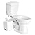 Bundle-04 1.6 GPF Elongated Toilet (4 Pieces) Finish: White