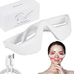 Under-Eye Red Light Therapy Device, Infrared Red Light Therapy Mask, Microcurrent Eye Massager Red Light Eye Mask for Reduce Dark Circles Puffiness Wrinkles, Bag Remove