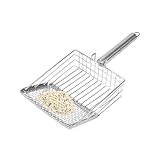 Pala para de , pala para gatos para de | Pala de grande de acero inoxidable resistente para criadero, para gatos con mango ergonómico, pala para colgante multifuncional para el hogar, criadero y t