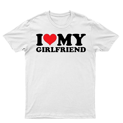 I Love My Girlfriend Worlds Best Girlfriend Soulmates Forever T-Shirt Mens Unisex Tee Love Top White L