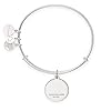 Alex and Ani Connections Expandable Bangle for Women, What Is For You Will Not Pass You Charm, Shiny Silver Finish, 2 to 3.5 in