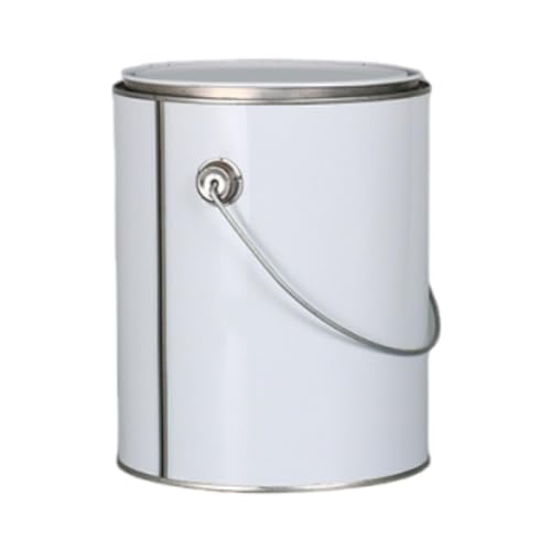 Jugutyeg Lata de Pintura Vacía de 4 litros, Multifuncional Y Portátil, con Asa Y Tapa Metálica.