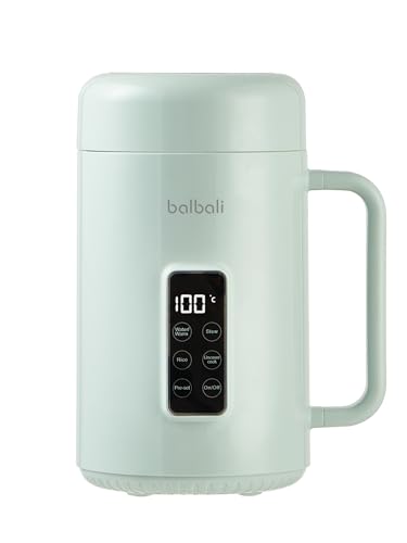 balbali Portable Electric Pot for Cooking Dorm Room - 28oz Non-stick Travel Electric Kettle, Mini Hot Pot with Temperature and Time Control - Self Heating Soup/Rice/Ramen Cooker/Warmer Green