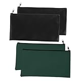 Cabilock Lot De 4 Pochettes Pour Dépôt Bancaire En Cuir Pu, Format Moyen, Fermeture Écl...